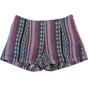 Alya Multicolor Striped High Waist Shorts
